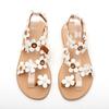 Elegant Women Summer Bohemia Flower Beach Sandals Flat Shoes Slippers Flip Flops
