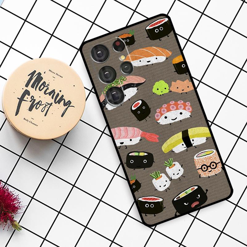 Sushi Food Case For Samsung Galaxy S24 FE S20 FE S21 S22 S23 S24 S25 Ultra S9 S10 S25 Plus Phone Cover