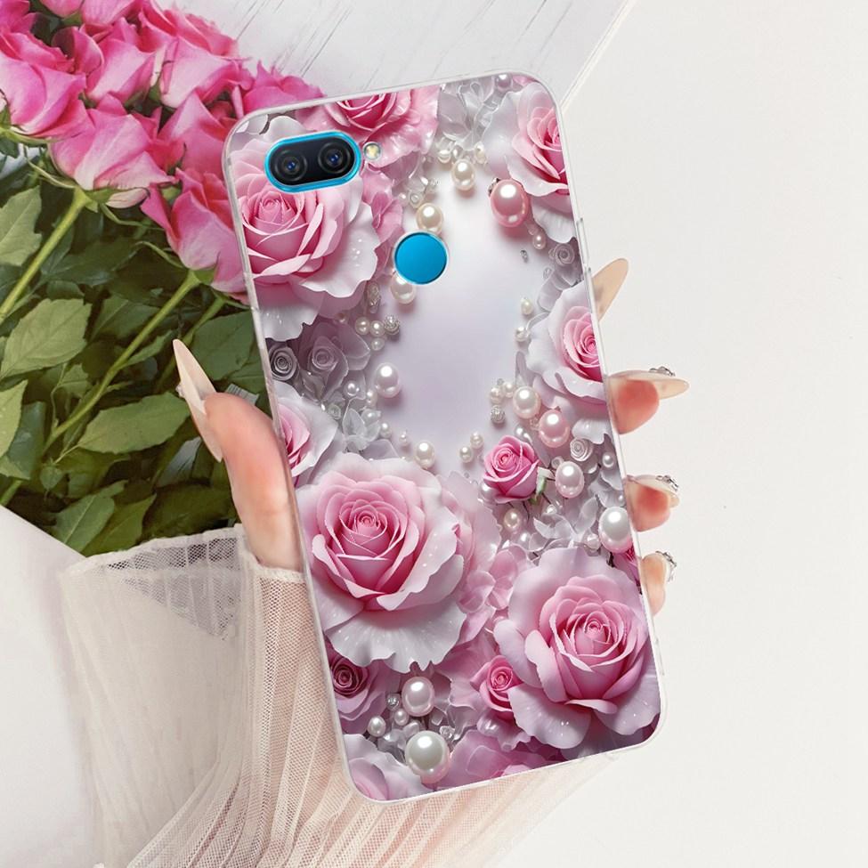 For Oppo A12 Clear Case Aesthetic Luxury Cute Fashion Flowers Funny Painted Casing For Oppo A 12 CPH2083 CPH2077