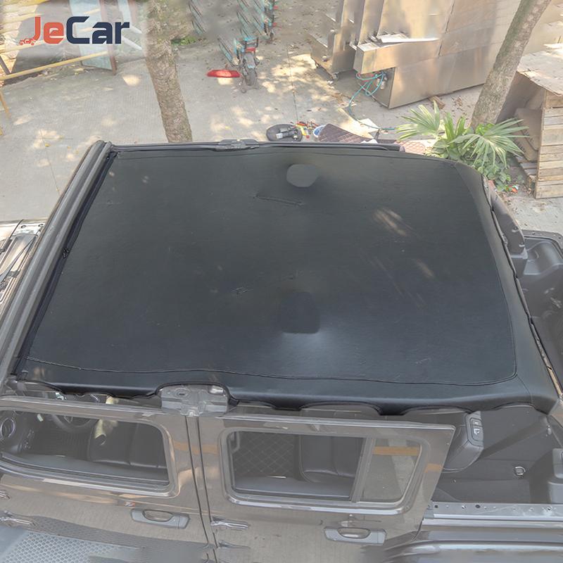 Car Cover Leather Soft Roof Top Full Length Cover Sunshade Accessories for Jeep Wrangler JL 4-Door 2018 2019 2020 2021 2022 Up