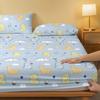 1 Cartoon Cute Animal Dinosaurs Printed Matte Fitted Sheet, Bedroom Printed Bed Cover, Bedding (excluding Pillowcases)