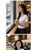 Women's Slim Fit Pure Cotton White Short-Sleeve T-Shirt - Round Neck, Versatile Basic Summer Top