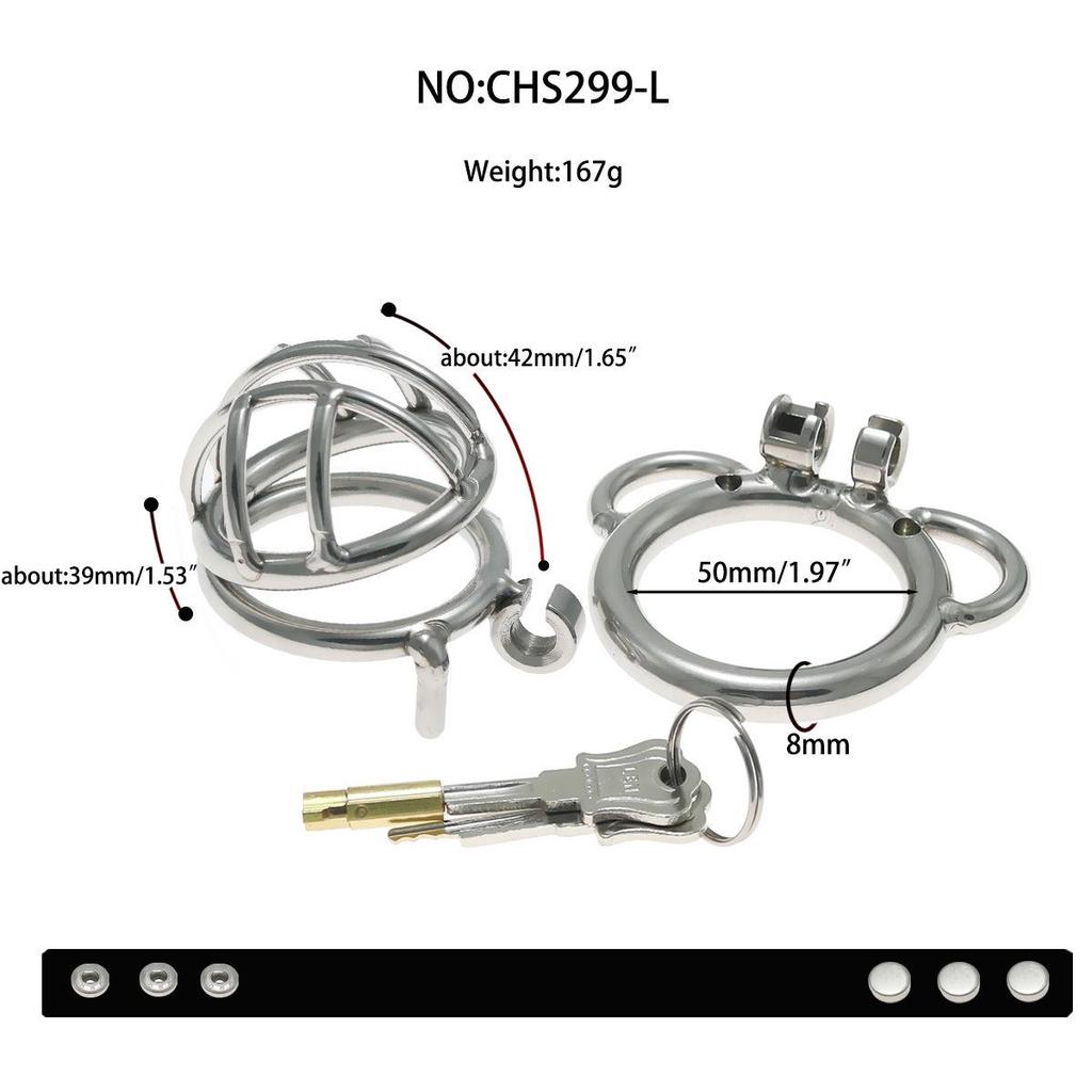 Xugu Yu Stainless Steel Chastity Lock Male Restraint Cage