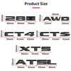 ABS Rear Tail Trunk Emblem Car Letter Logo Fender Side Stickers For Cadillac CT4 CT5 CT6 CTS XT4 XT5 XT6 XTS ATS AWD 25T 28T 40T
