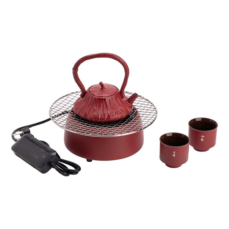 

Forbidden City Lotus Ceramic Tea Set with Electric Stove
