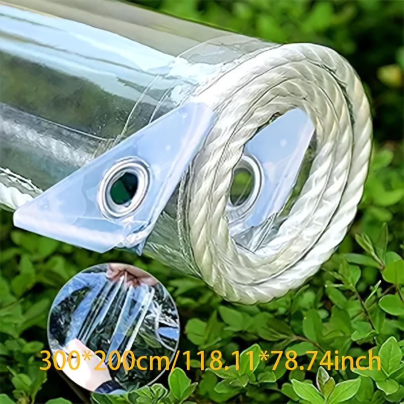 High Quality Clear Tent Flysheet Heavy Duty Anti Tear Windproof Snowproof Plastic Tarp Grommets Garden Patio Outdoor Farm Use