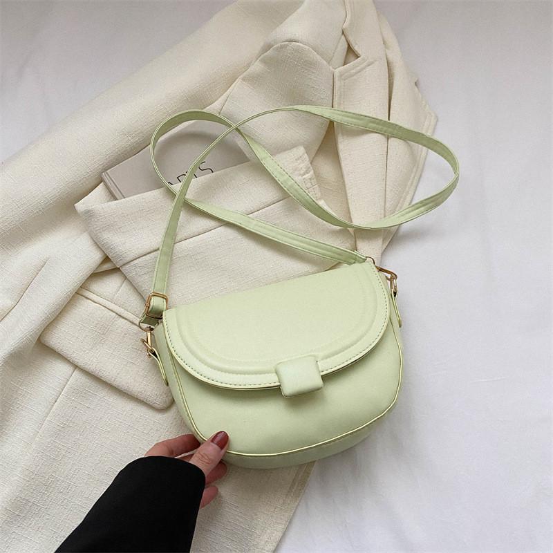 

Trendy Saddle Bag For Women Elegant Casual Crossbody Handbag In Vibrant Fall Colors світло-зелений колір