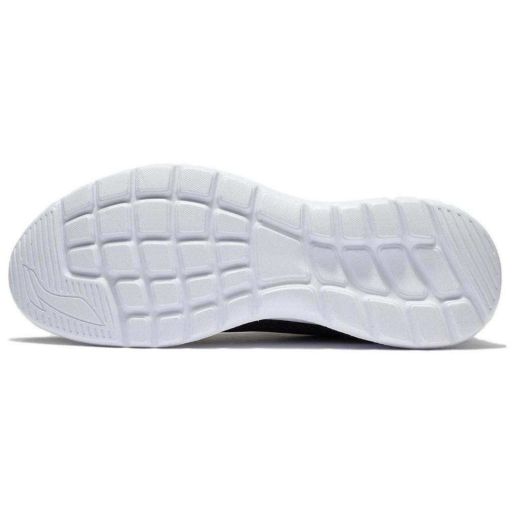 Li Ning Slip Resistant Abrasion Resistant Support Low top Casual Running Shoes Men's Black White ARST089-1