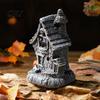 Skull Ornaments For Halloween Haunted House Ornament, Resin Miniature, Dark Shape Miniature Scene Decor with Elements Desktop Decoration for