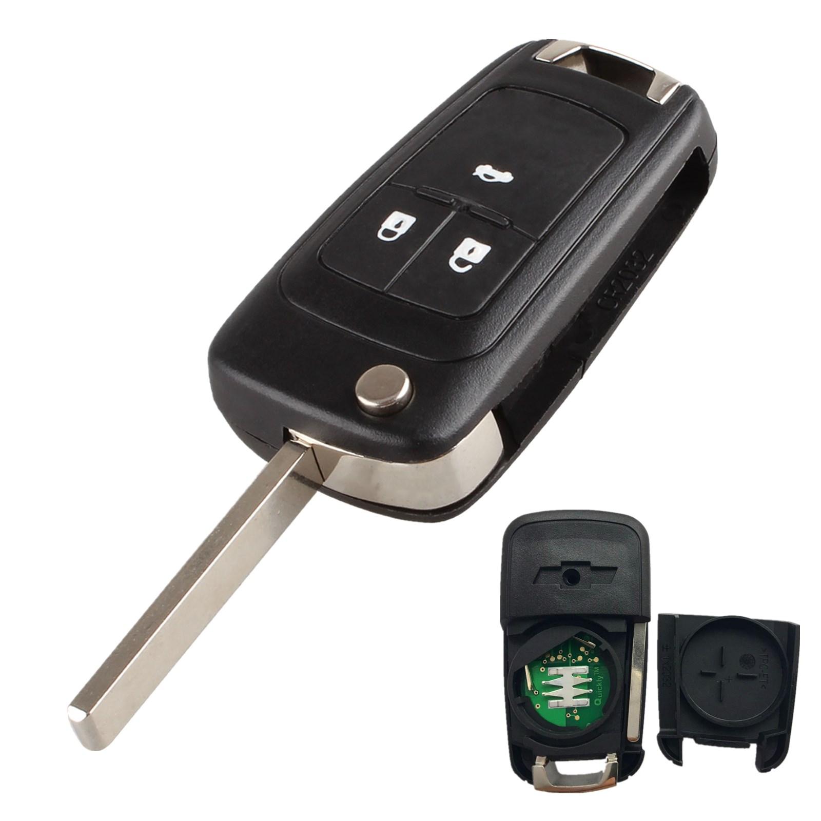 

3 кнопки Flip Folding Remote Key Fob 433MHz ID46 Chip for Chevrolet Chevy