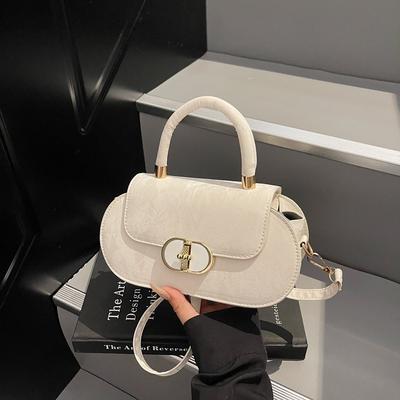 Premium Texture Temperament Versatile Urban Commuter Women's Handbag Solid Color Simple Value Shoulder Messenger Bag