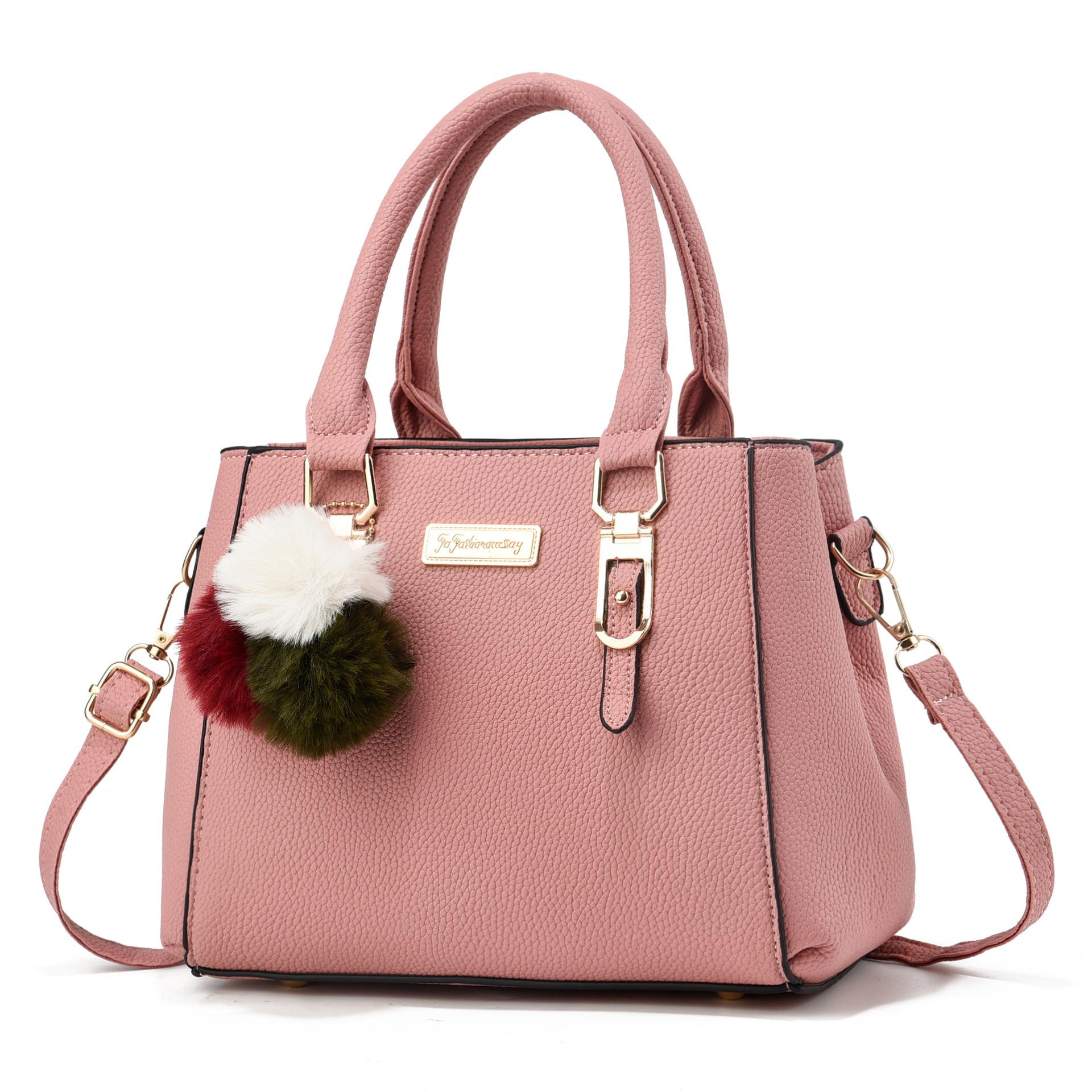 [Recommended] Bag women s new fashion women s handbag multi-compartment fashion pendant single shoulder oblique 23*13*18CM