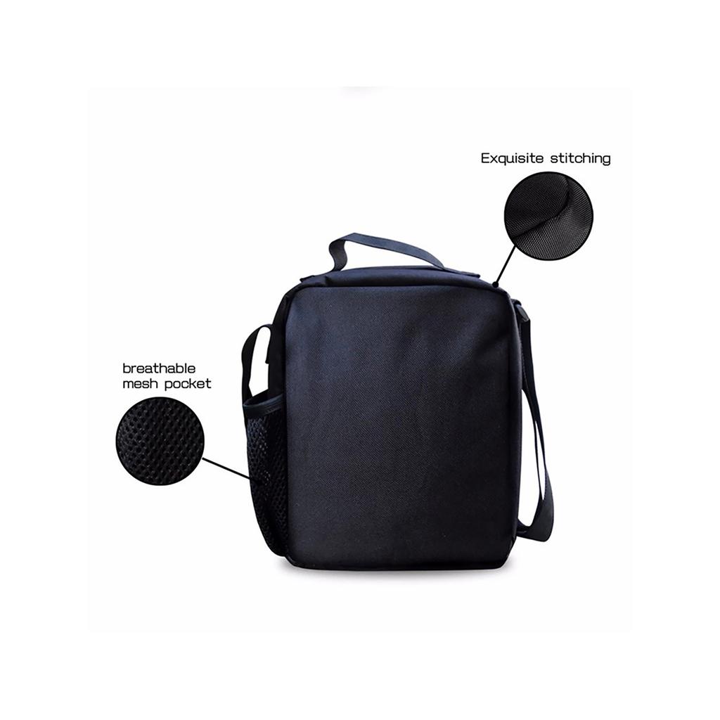 Volcano Dinosaur Print Shoulder Strap Insulated Lunch Bags 2D Cartoon Boy/Girls Picnic Food Preservation Lunch Box Bag Thermal