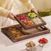 Afternoon Tea Tray Tea Tray Dessert Fruit Dried Fruit Tray Multi-lattice Tea Tray Stove Side Tea Chinese Wooden Tray