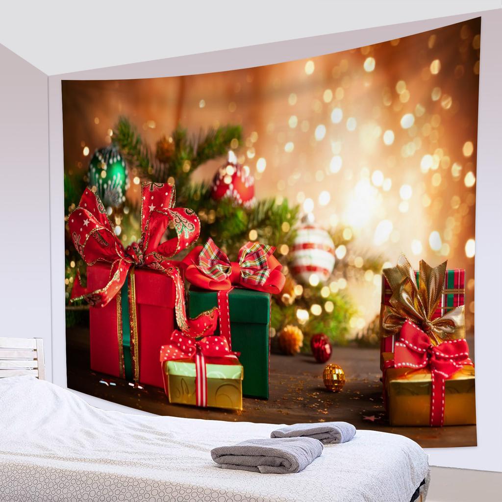 Home Decor Tapestry Christmas Tree Reindeer Snow Star Wall Tapestry Wall Hanging Room Wall Decor Backdrop Tapisserie De Noël