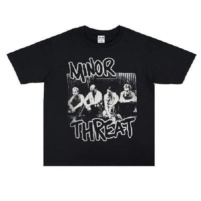 2025 Pánské Dámské Prané Krátký Rukáv Punková Kapela Minor Threat Rockové Tričko Krátký Rukáv Volné Těžká Bavlna4