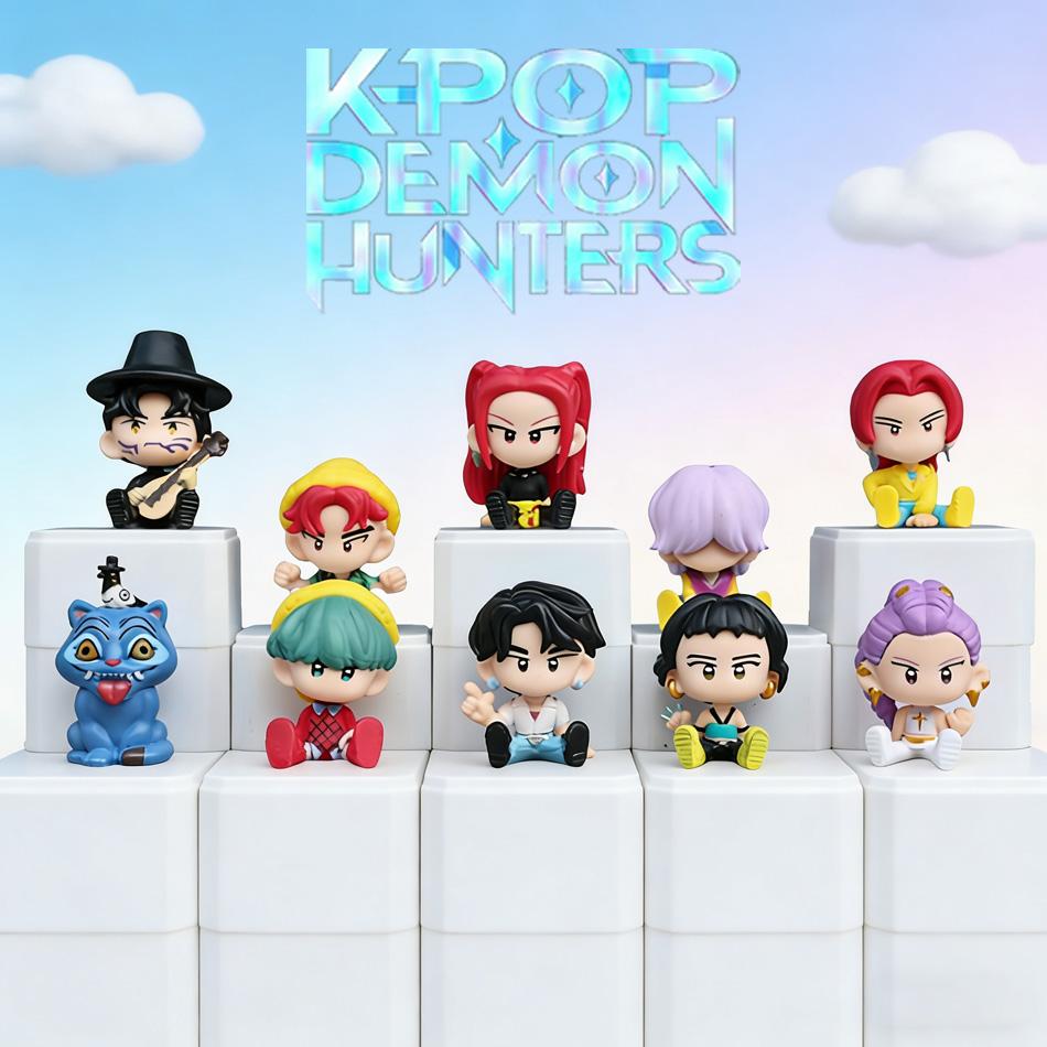 Neu 10 Stück/Set Kpop Demon Hunters Figur Spielzeug Cartoon Rumi/Mira/Zoey Actionfigur PVC Desktop Dekoration Modell Puppe Spielzeug Fans Geschenk