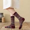Women's Spring and Autumn Double-needle Double-track Pile Socks Are Retro and Versatile. Autumn and Winter Pure Cotton Mid-calf Socks