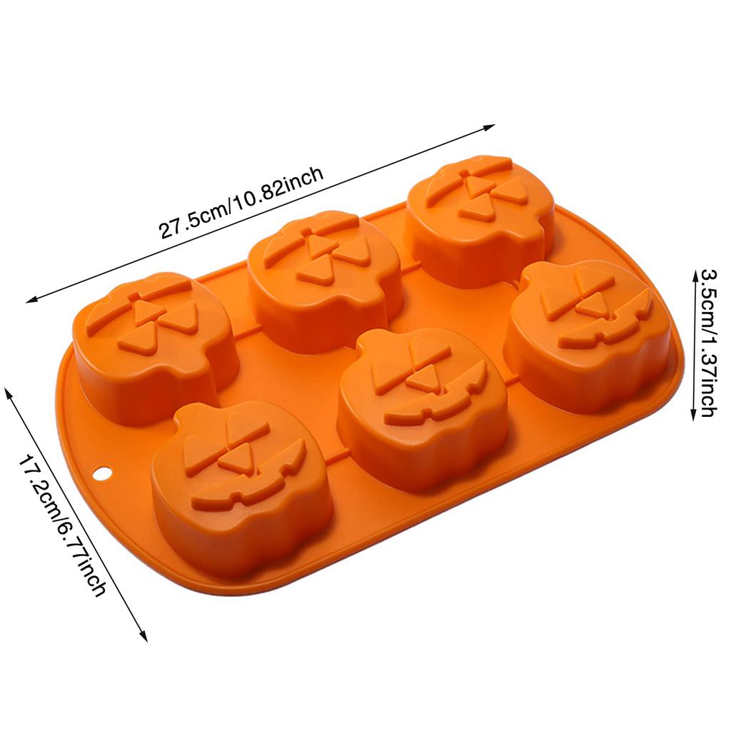 Food Grade Silicone Pumpkin Mold for Halloween Party Home Bakers Non Stick Cake Baking Tool Set BPA Free Oven Safe Durable