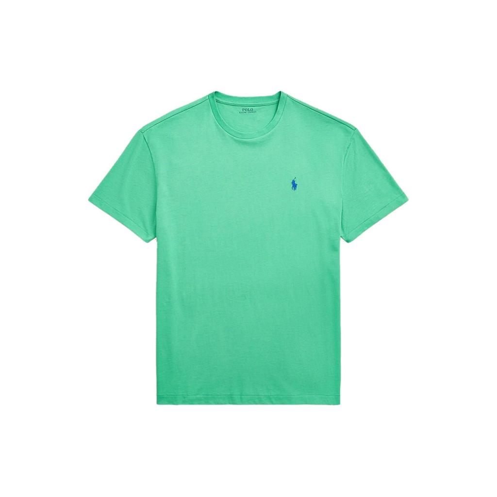 Polo Ralph Lauren Solid Color Crew Neck Logo Fitted Short Sleeve T-Shirt Men Tops Green 710671438-343