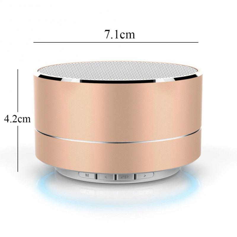 Smart A10 Wireless Speaker with Aluminum Alloy, Colorful LED Light, Hands-Free Subwoofer, and TF Support