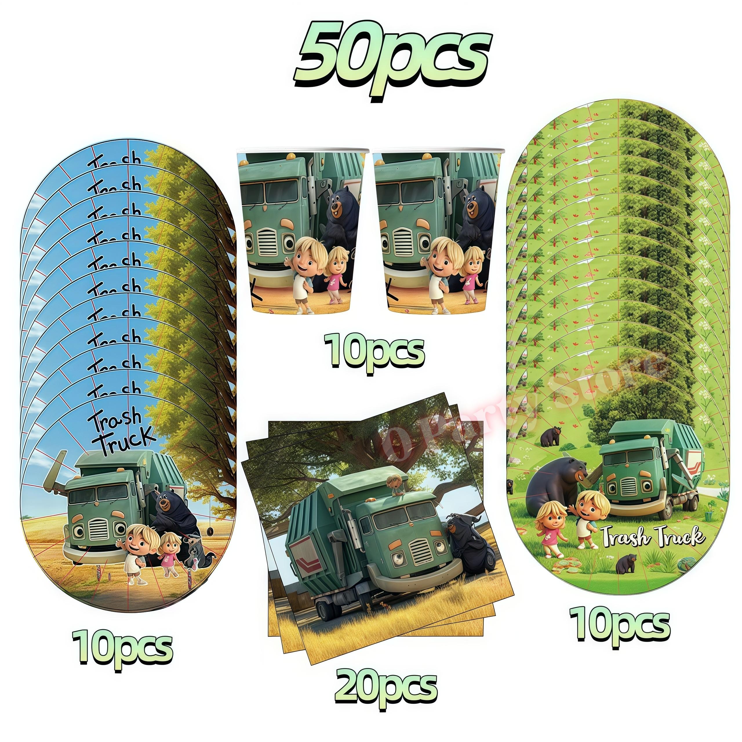 

Hank Trash Truck Birthday Decoration Children S Birthday Party Supplies Plates Cup Balloons For Boy Favor Gift Baby Shower Decor other