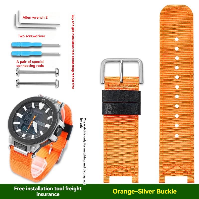 For Casio PROTREK series PRX-8000T/PRX-8001YT modified sports outdoor nylon canvas watch strap men's accessories