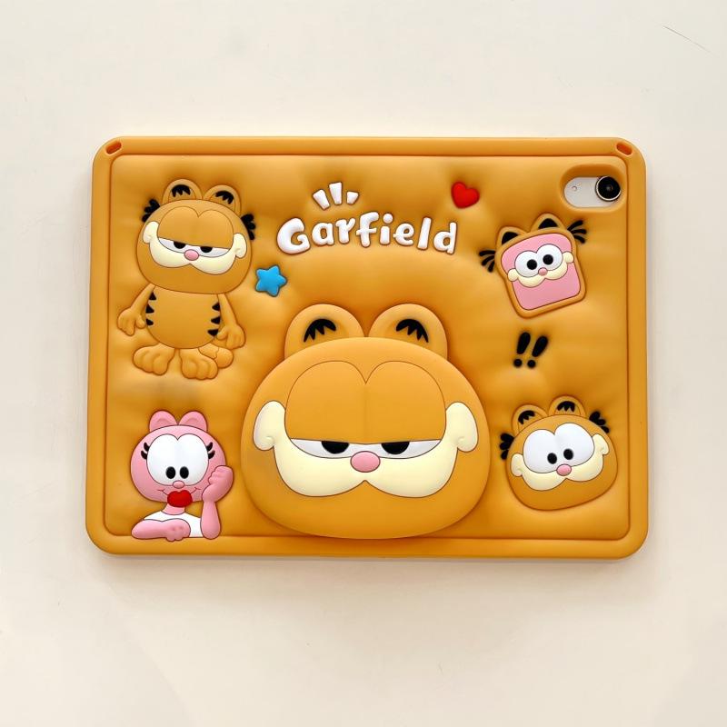 

Garfield 3D Tablet Case with Retractable Stand & Drop Protection for 10.2 -10.9 Tablets iPad Air4/5 10.9 /Pro 11