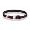 Navy Blue Braided Rope Bracelet Stainless Steel Double Push Carabiner Clasp Survival Bracelet for Men Women Couple Gifts