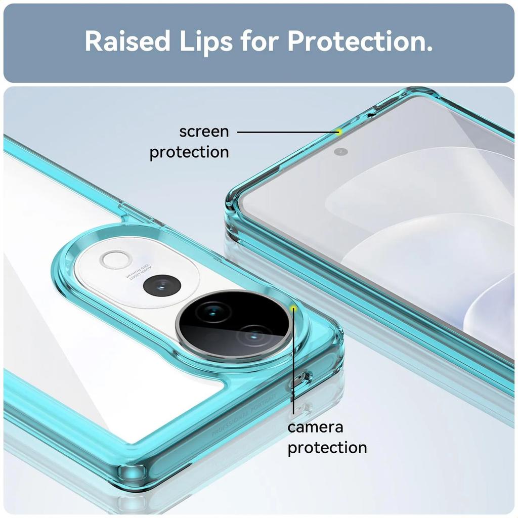 Phone Case For Phone Case For Vivo V40 5g,Clear Transparent Phone Case Cover For Vivo V40 5g