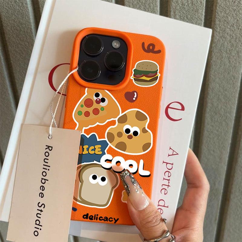 

Fun Cartoon Toast Cookies for IPhone16promax Phone Case for Apple 15pro Girl 14 Creative Apple 11
