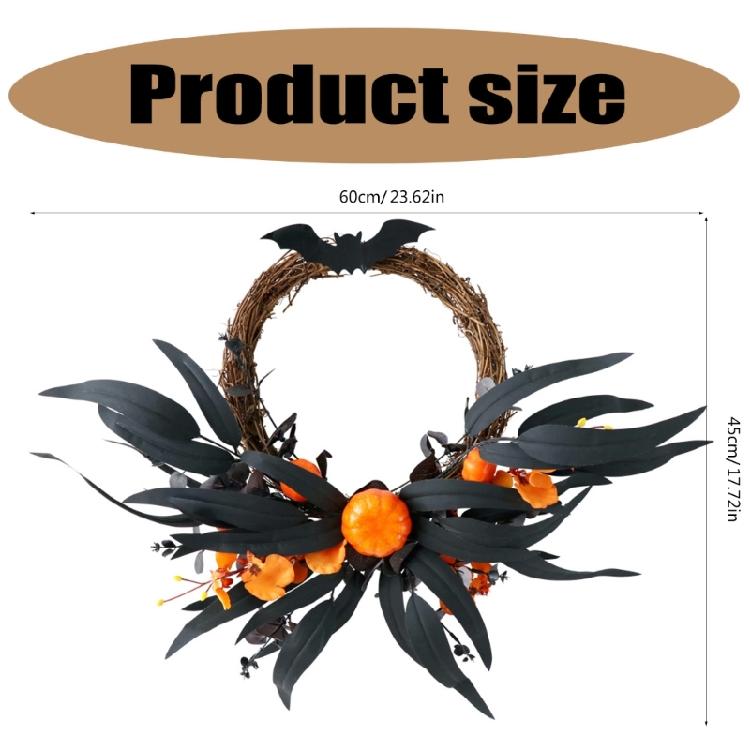 Wall Mounted Realistic Flower Wreath Eye Catching Garlands for Halloween Enthusiasts Door Hangings Party Essential