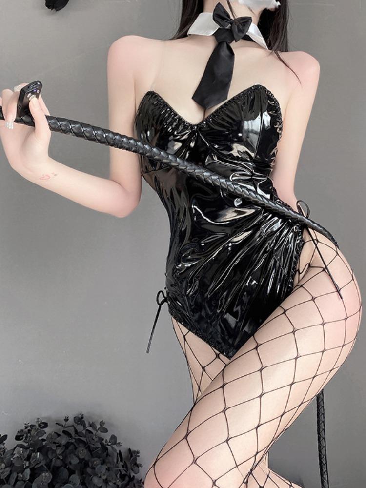 Sexy Babydoll Exotic Costumes Sensual Lingerie Transparent Bandage Erotic Apparel Porn Goth Sex Cosplay Outfit Teddy Bodysuit