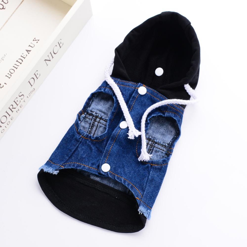 

Домашнее животное Маленькая собака Щенок Собачья одежда Джинсовый свитер Померанский шпиц Тедди Весна Осень Лето XXL чёрный