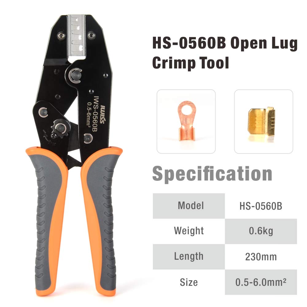 IWISS Splice U-shaped Terminal Crimping Tool, 0.5-6.0 sq compatible, IWS-0560B
