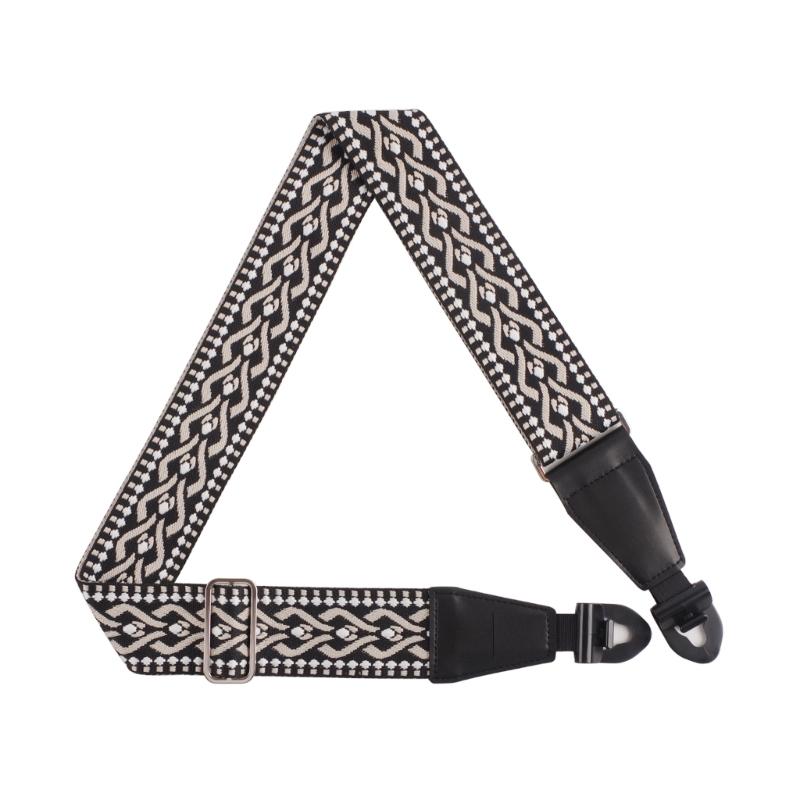 Adjustable Guitar Strap Acoustic Guitar Shoulder Belt Strap with Leather Ends Stringed Instrument Accessories