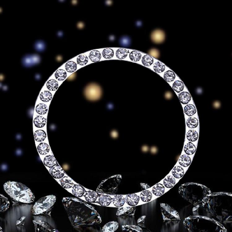 Car One Click Start Button Decoration Ring Diamond Crystal Ignition Ring Sticker