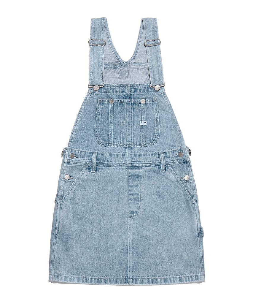 Lee Women'S Denim Overalls Skirt Indigo Medium