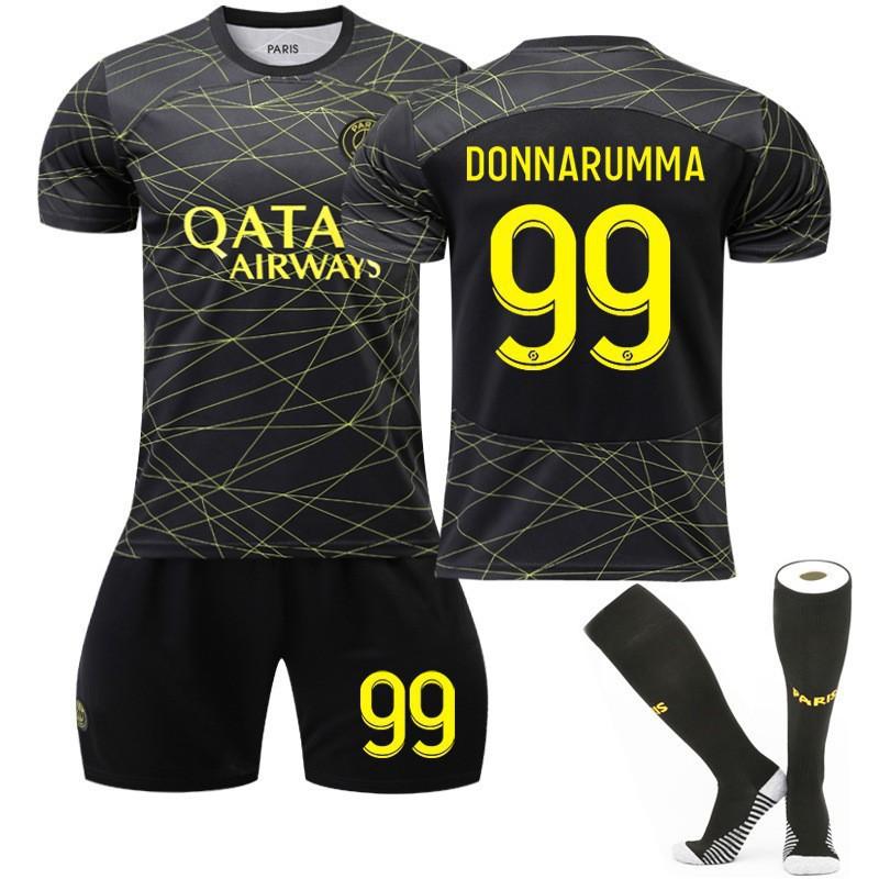 22-23 Paris Three-away Football Jersey No. 30 10 Neymar 7 Mbabpe Black Gold Line