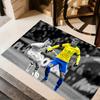 Brazilian Football Legend Floor Rug Office Rug Design for Study room Dormitory Outdoor Balcony Antislip Carpet Anime Office Decor Gift for Festivals