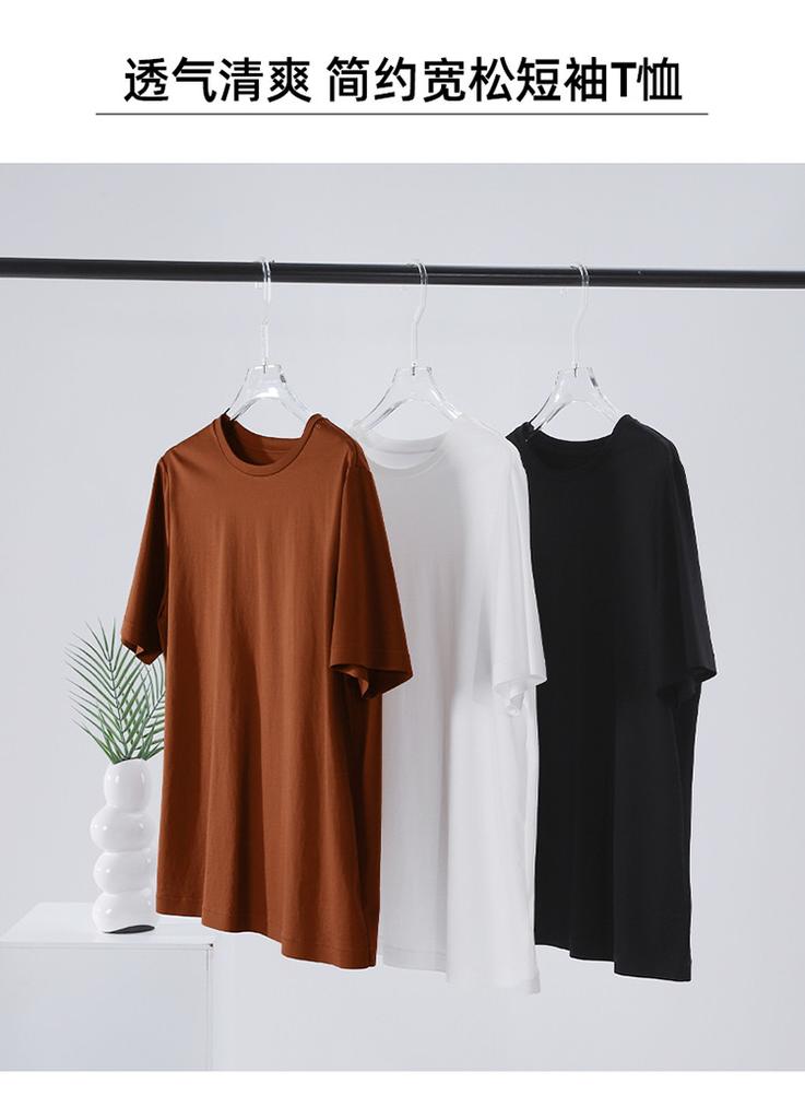 Simple commuting basic T-shirt for women in summer 2025, fashionable, loose, casual, versatile, solid color top