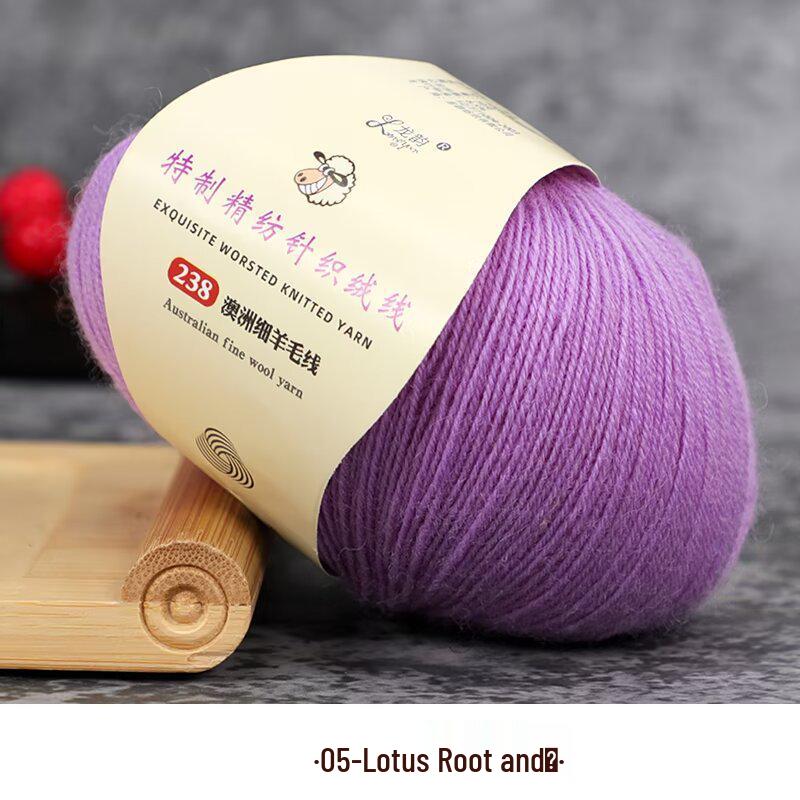 Fine Australian Wool Yarn for Hand-Knitted Sweaters, Hats, and Scarves