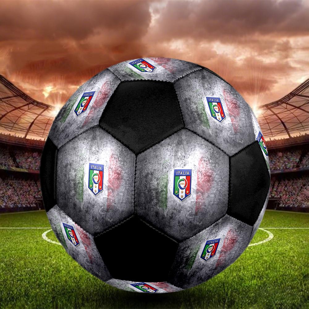 TAGLIA 5 Pallone da Calcio Italiano Colorato Per Tutte le Età Cucito a Macchina PVC Pronto per la Competizione Resistente Ad Alto Rimbalzo