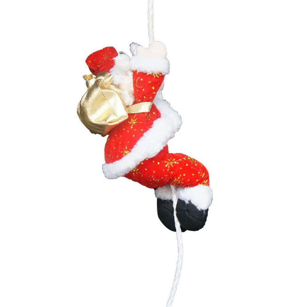 Neues Hängedekor Indoor/Outdoor Weihnachtsmann Weihnachten Ornamente Wand Fenster Hängend Kletterseil Puppe