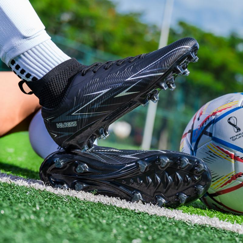 Unisex Fußballschuhe sind Schnürschuhe mit hochelastischen Socken, Trainingsschuhe für Kunstrasen und Outdoor-Sporttraining