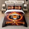 Set Biancheria da Letto Personalizzato Modello Hull City, Stampa Nome Testo 1 Copripiumino più 2 Federe Tessile per la Casa