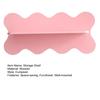 Floating Wall Shelf Wooden Wall Mounted Shelf Wave Edge Display Shelf Storage Organizer for Home