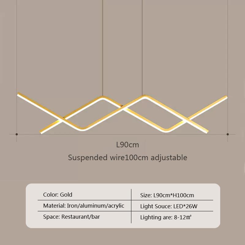 Nowoczesna Lampa Wisząca LED Minimalistyczny Żyrandol Do Jadalni Kuchni Baru Restauracji Dekoracja Domu Oświetlenie LED Pilot
