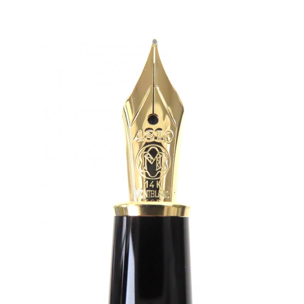 Great MONTBLANC fountain pen Meisterstück Classic white star black 14K mens Used