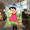 1 Stück Heidi Alpen Cartoon-Druck Flanelldecke, Hohe Qualität für alle Jahreszeiten, Heimdekoration, Wärme und Komfort, Perfekt für Weihnachtsgeschenke
